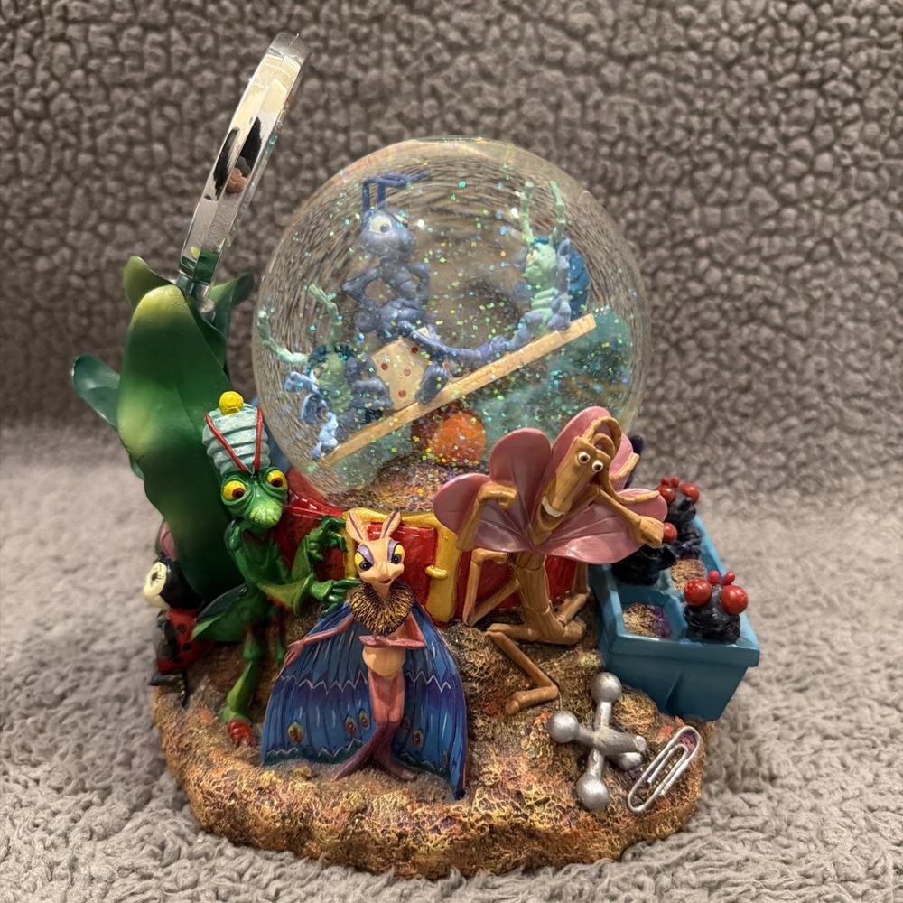 Disney Pixar A Bug's Life Musical Snow Globe Wind-Up Music Box Not Working 90s
